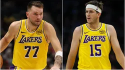 Luka Doncic and Austin Reaves of the Los Angeles Lakers.
