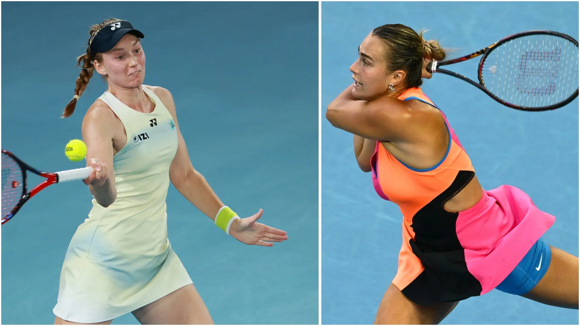 Elena Rybakina (L) and Aryna Sabalenka – Lintao Zhang /Quinn Rooney/Getty Images