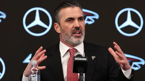 Kevin Stefanski speaks to the media.