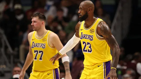 LeBron James and Luka Doncic of the Los Angeles Lakers.