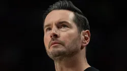 JJ Redick head coach of the Los Angeles Lakers reacts to a call.