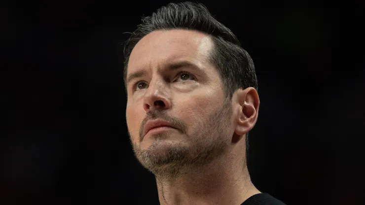 JJ Redick head coach of the Los Angeles Lakers reacts to a call.