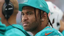 Tua Tagovailoa at Hard Rock Stadium in Miami Gardens, Florida