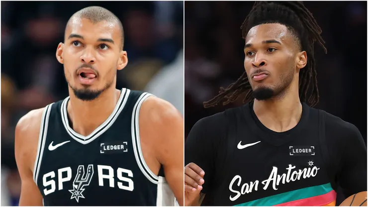 Victor Wembanyama and Stephon Castle of San Antonio Spurs.