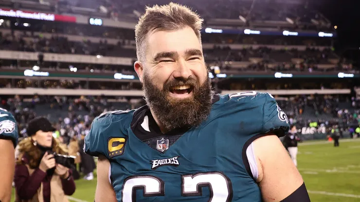 Jason Kelce #62 of the Philadelphia Eagles in 2023.