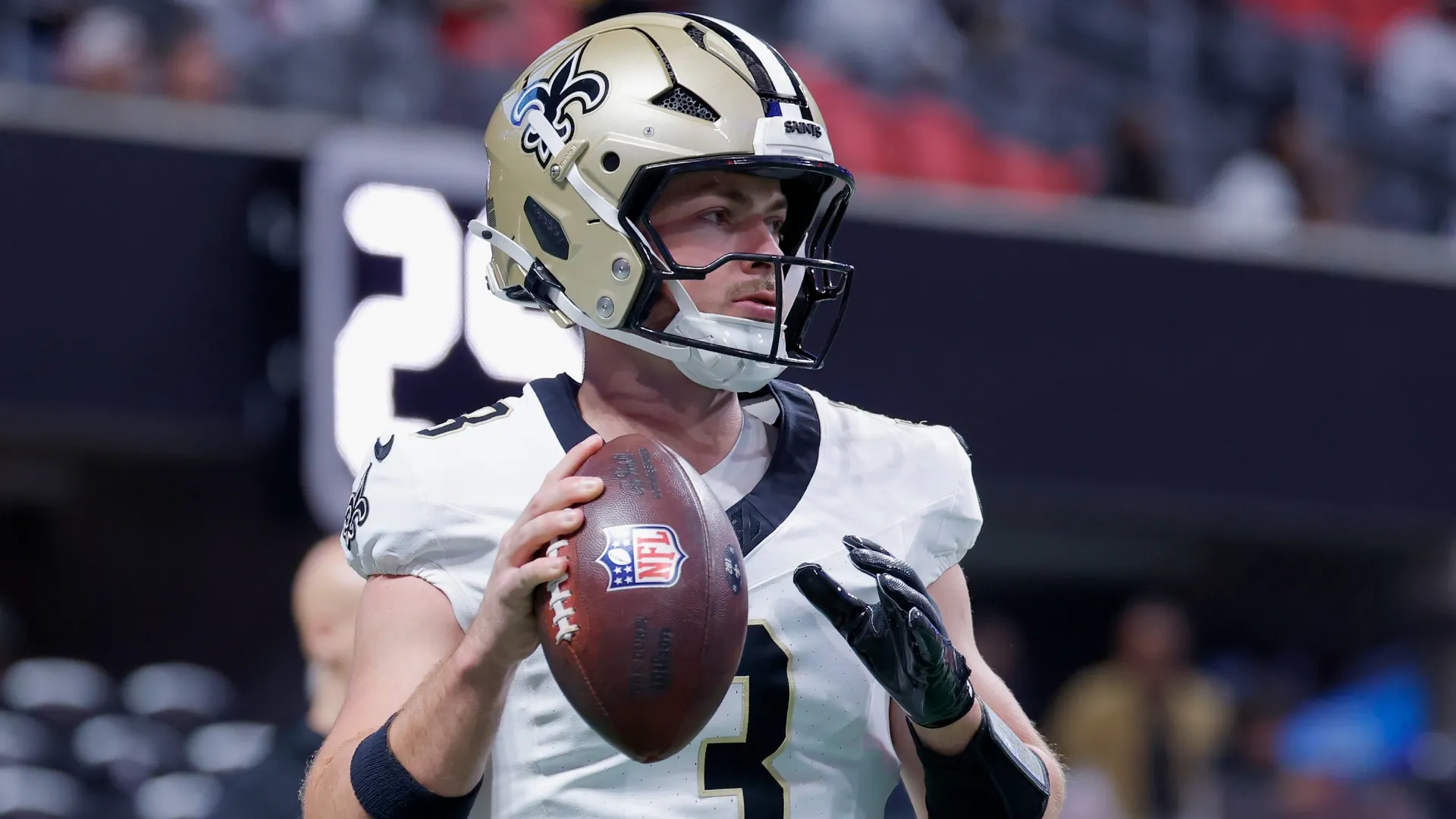 Jake Haener #3 of the New Orleans Saints