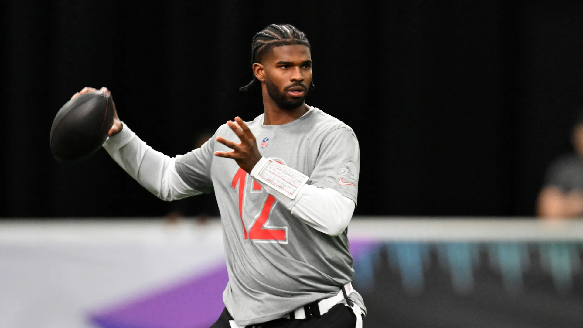 Shedeur Sanders in Pro Bowl practice