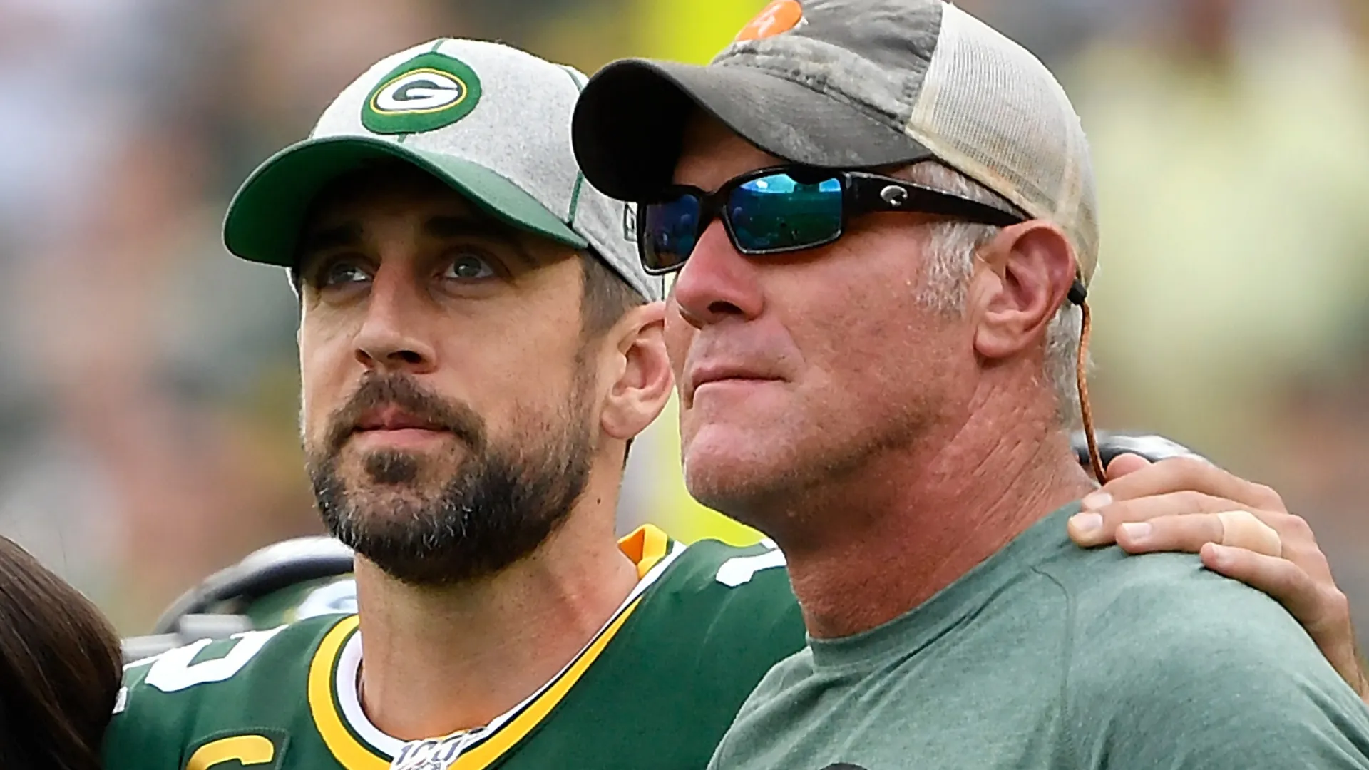 Brett Favre with Aaron Rodgers