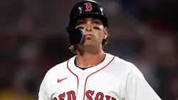 Triston Casas #36 of the Red Sox looks on after striking out.