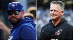 Toronto Blue Jays' manager John Schneider and Detroit Tigers manager AJ Hinch.