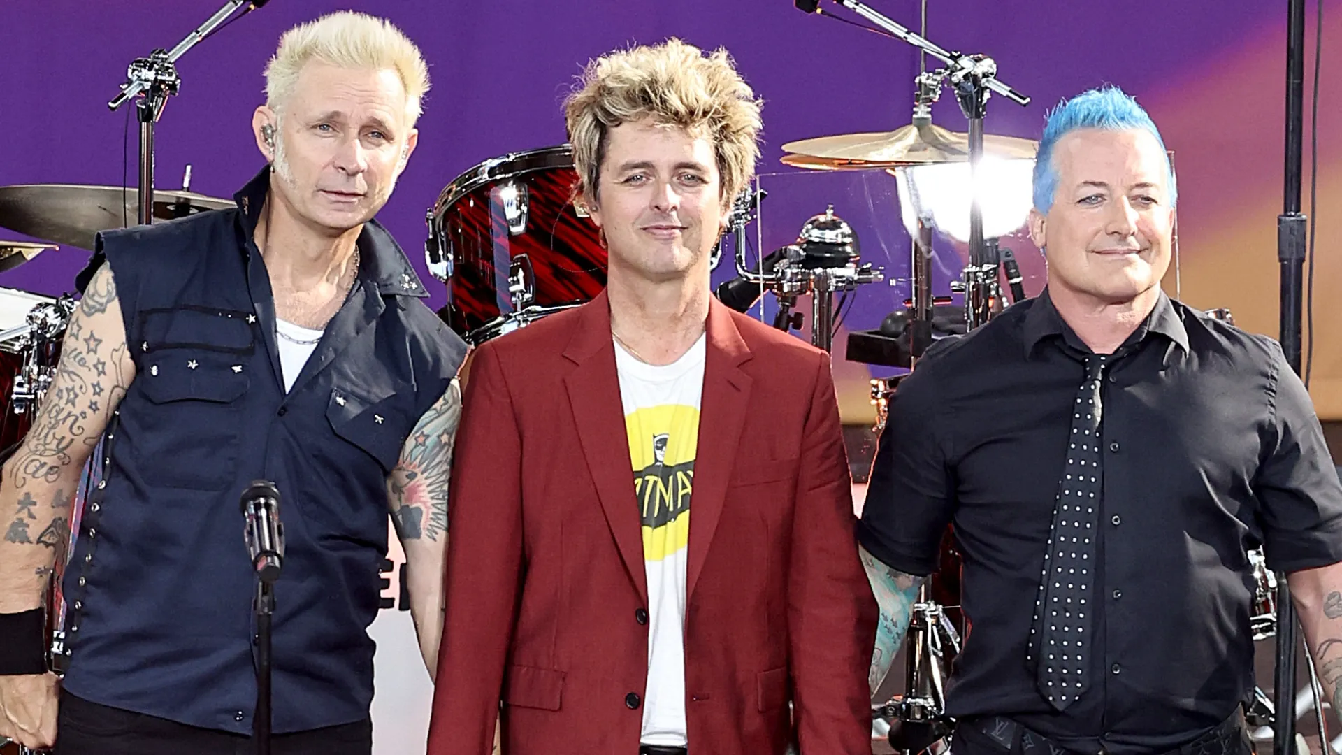 Green Day perform On ABC’s “Good Morning America” in 2024 (Source: Jamie McCarthy/Getty Images)