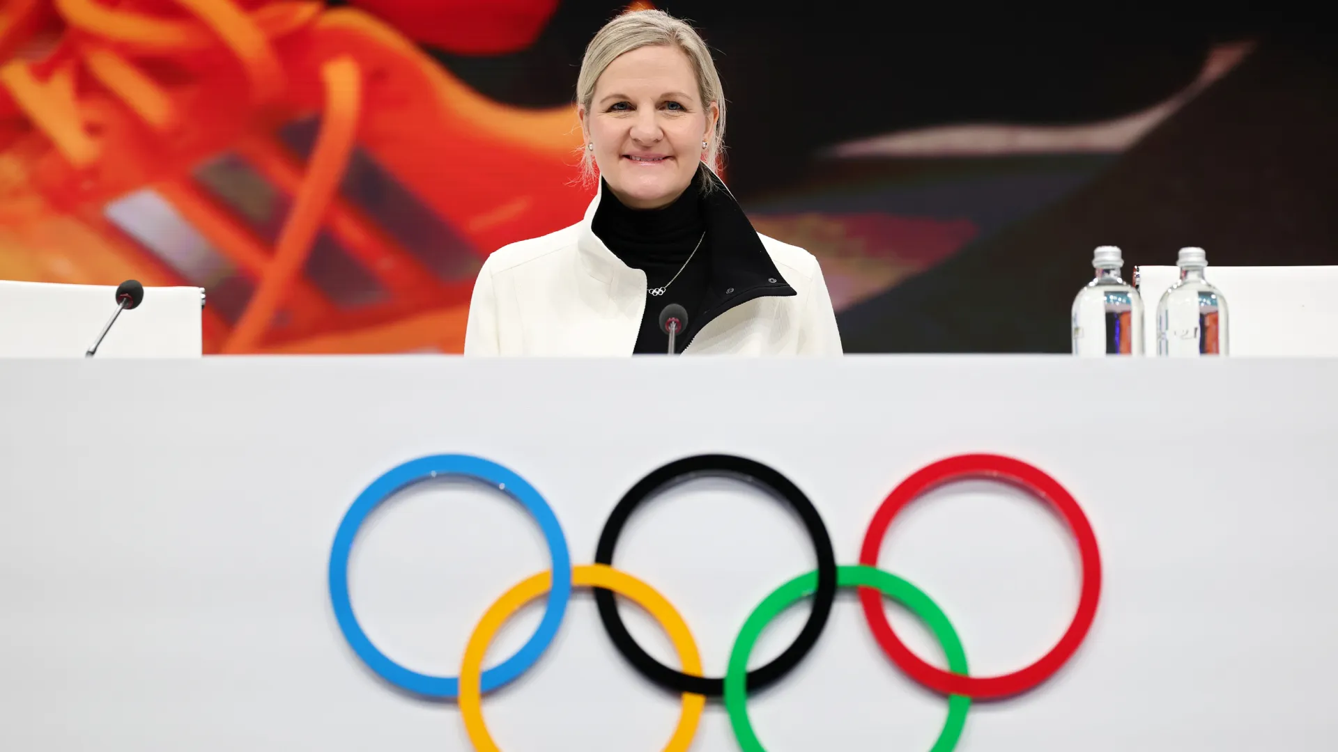IOC President Kirsty Coventry poses for a photo during the IOC Session. (Getty Images)