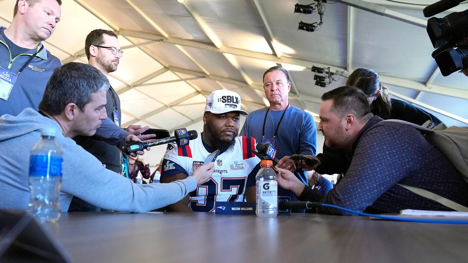 Milton Williams #97 of the New England Patriots in 2026 (Source: Thearon W. Henderson/Getty Images)