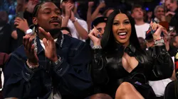 NFL Player Stefon Diggs and rapper Cardi B in 2025.