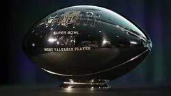The Pete Rozelle Trophy given to the Super Bowl MVP in 2022.