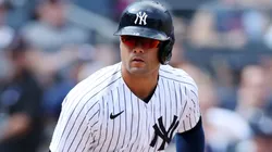 Isiah Kiner-Falefa #12 with the Yankees at bat against the Astros.