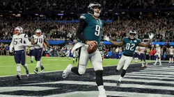 Nick Foles #9 of the Philadelphia Eagles at Super Bowl LII in 2018.