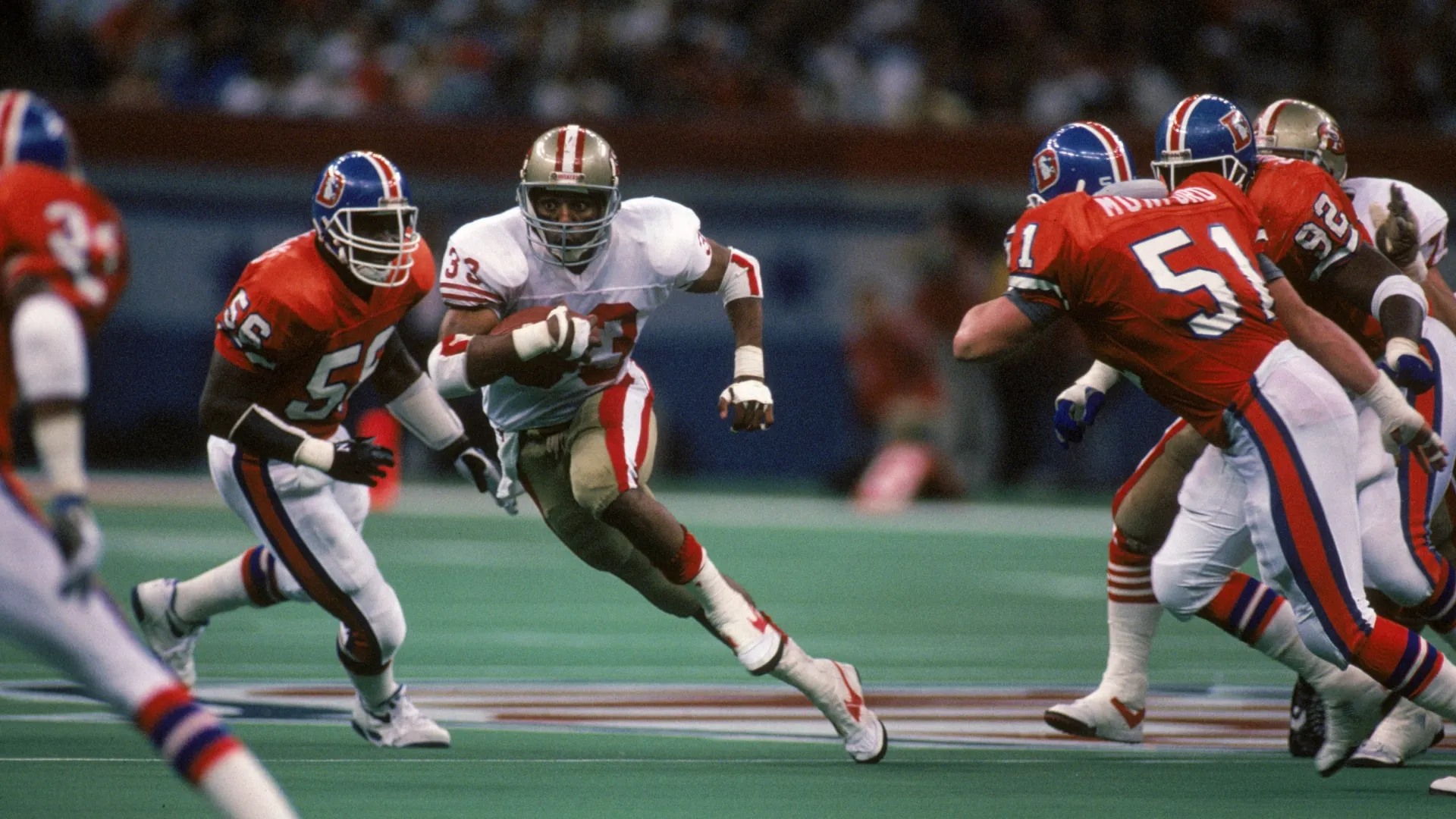 Roger Craig of the San Francisco 49ers at the Super Bowl XXIV (Source: George Rose/Getty Images)