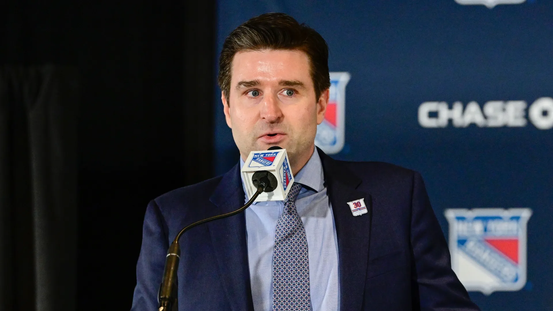 Chris Drury GM of the NY Rangers