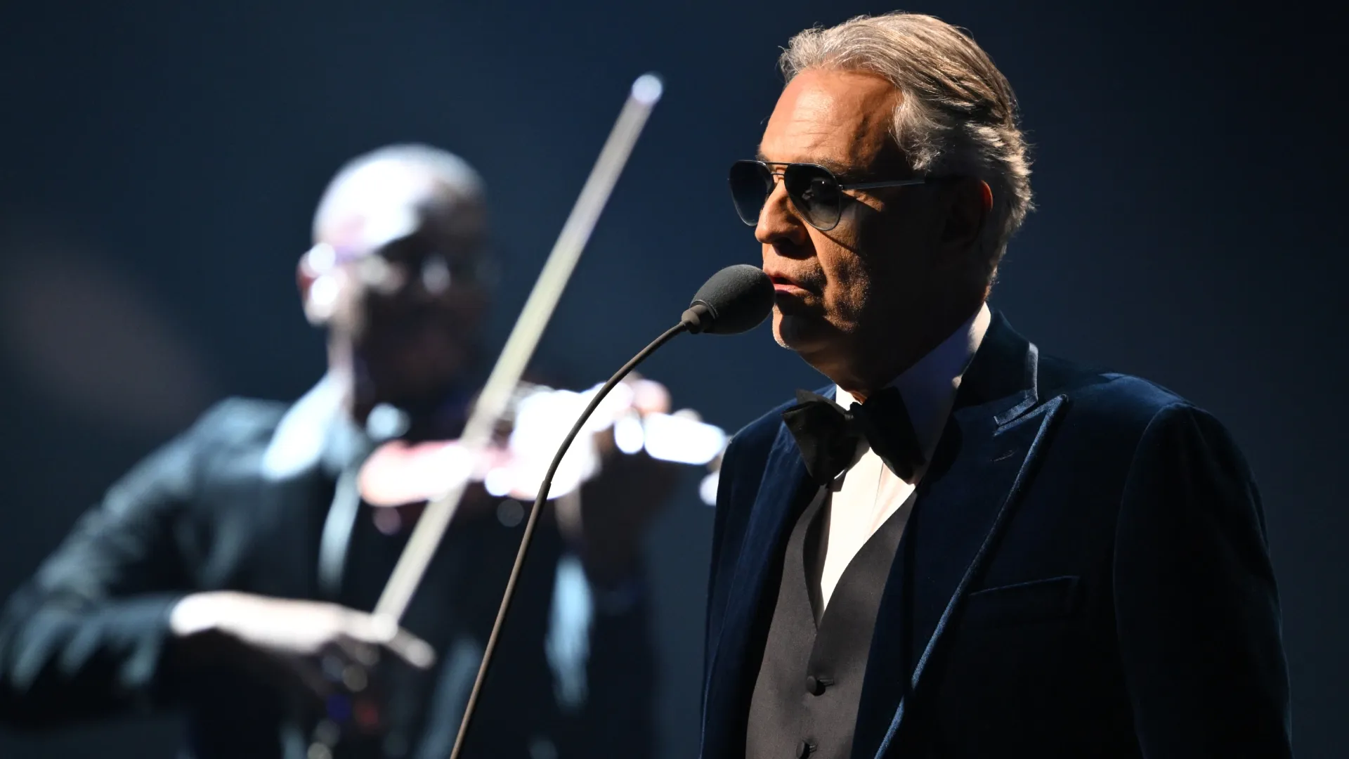 Andrea Bocelli performs during the FIFA World Cup 2026 Official Draw (Source: Mandel NGAN – Pool/Getty Images)