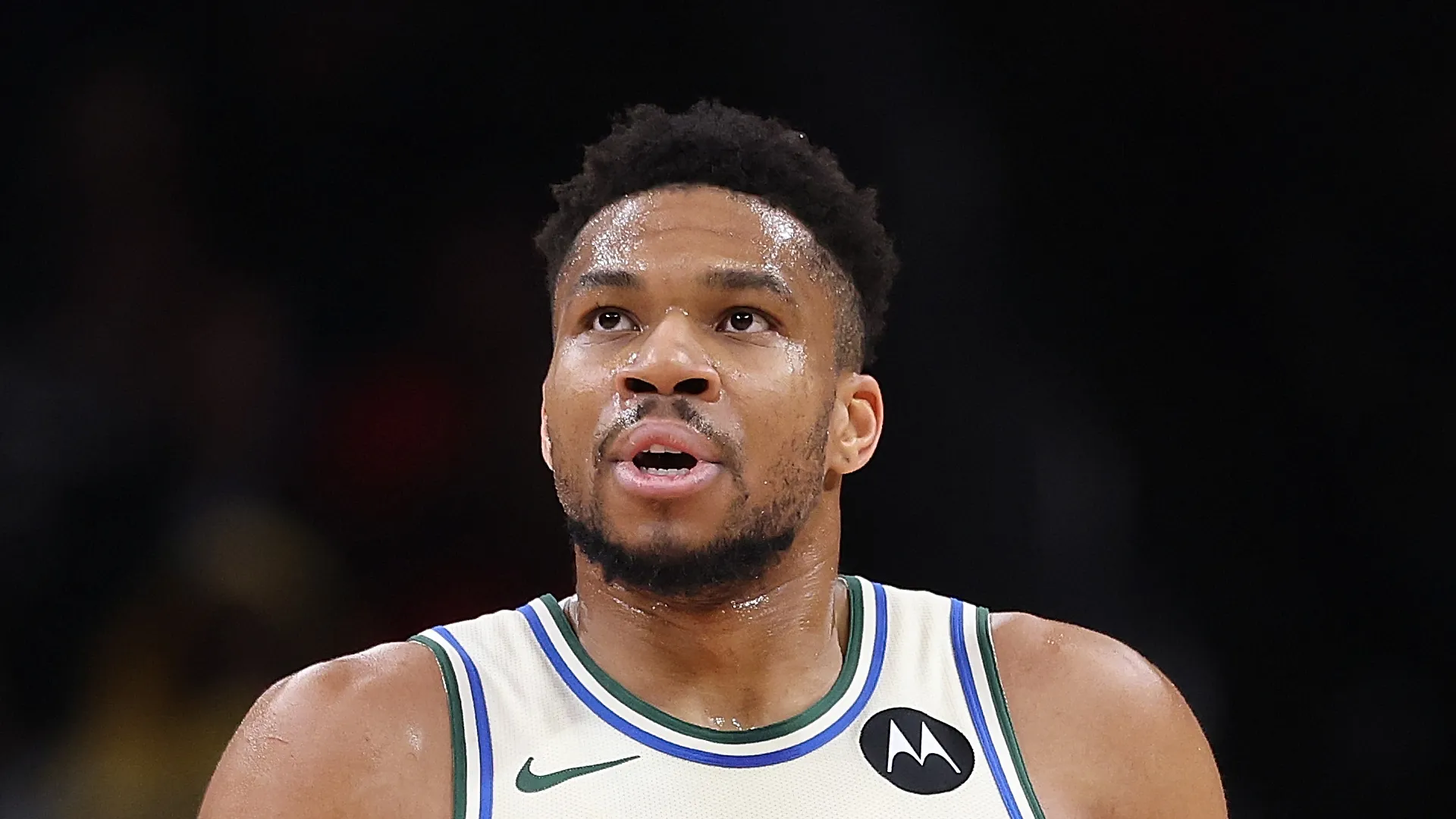 Giannis Antetokounmpo #34 of the Milwaukee Bucks.