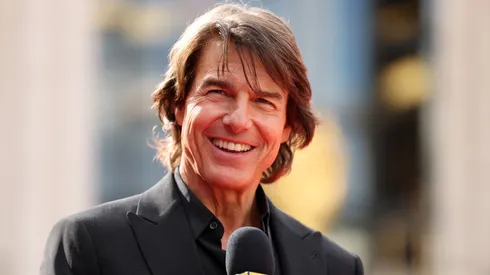 Tom Cruise arrives at the US Premiere of "Mission: Impossible – The Final Reckoning" in 2025.