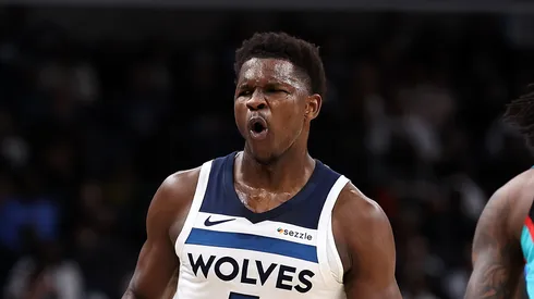 Anthony Edwards #5 of the Minnesota Timberwolves.