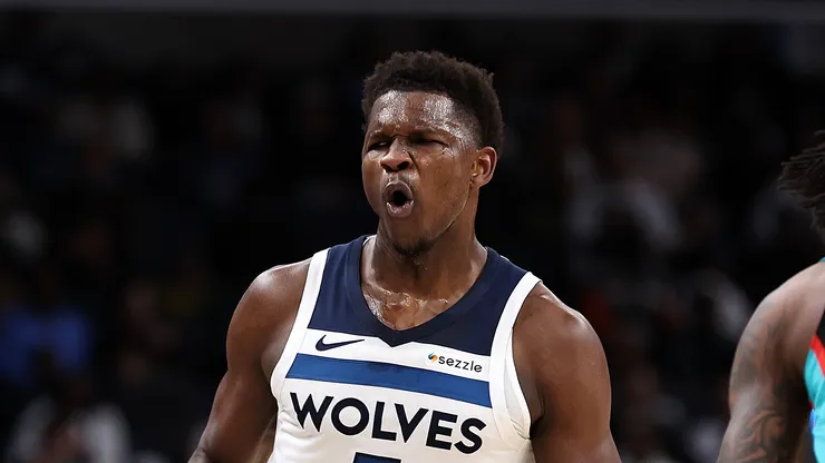 Anthony Edwards #5 of the Minnesota Timberwolves.