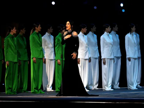Who performed the Italian anthem at the 2026 Winter Olympics opening ceremony?