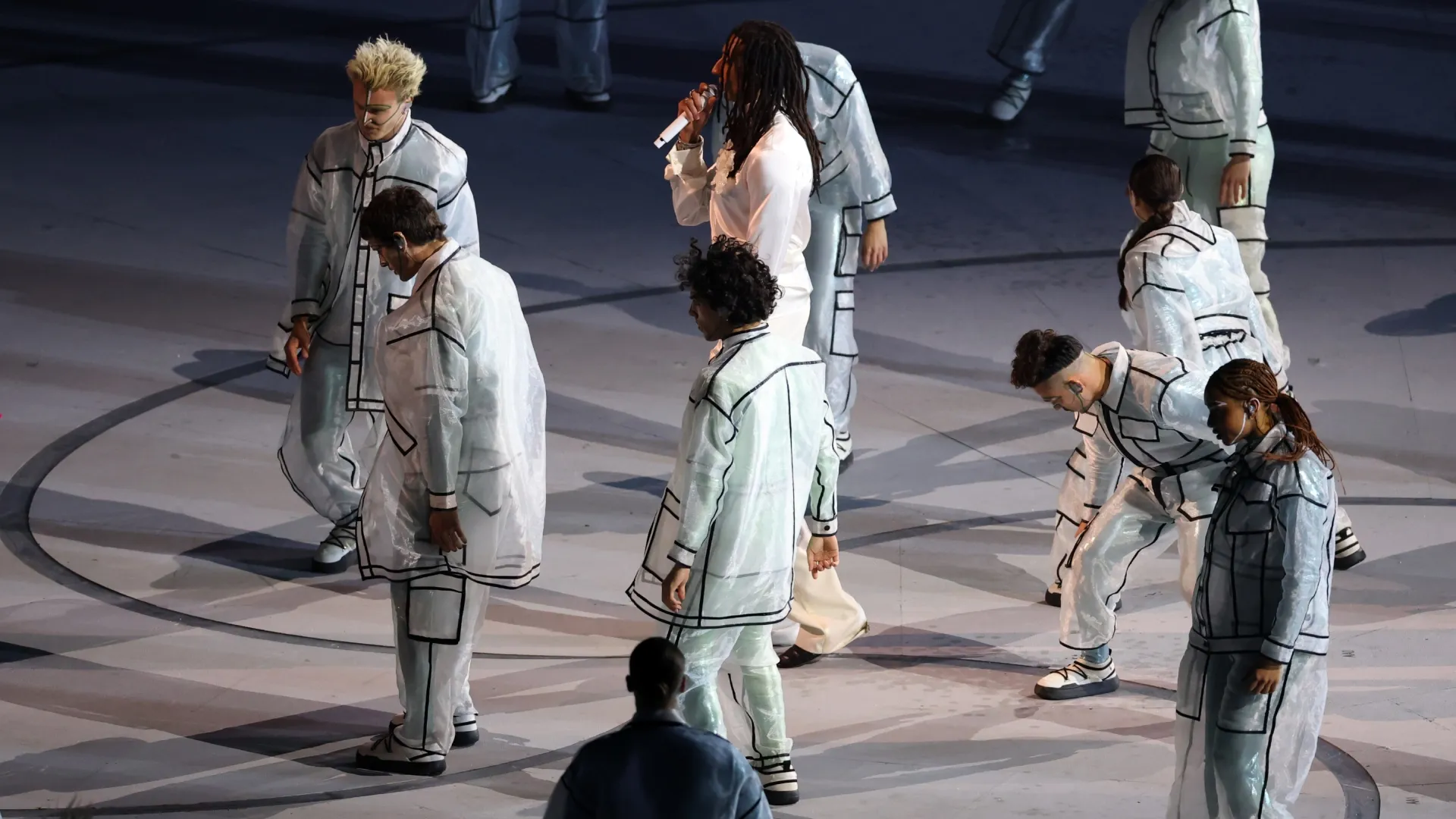 Ghali performs during the opening ceremony of the Milano Cortina 2026 Winter Olympics (Source: Gregory Shamus/Getty Images)