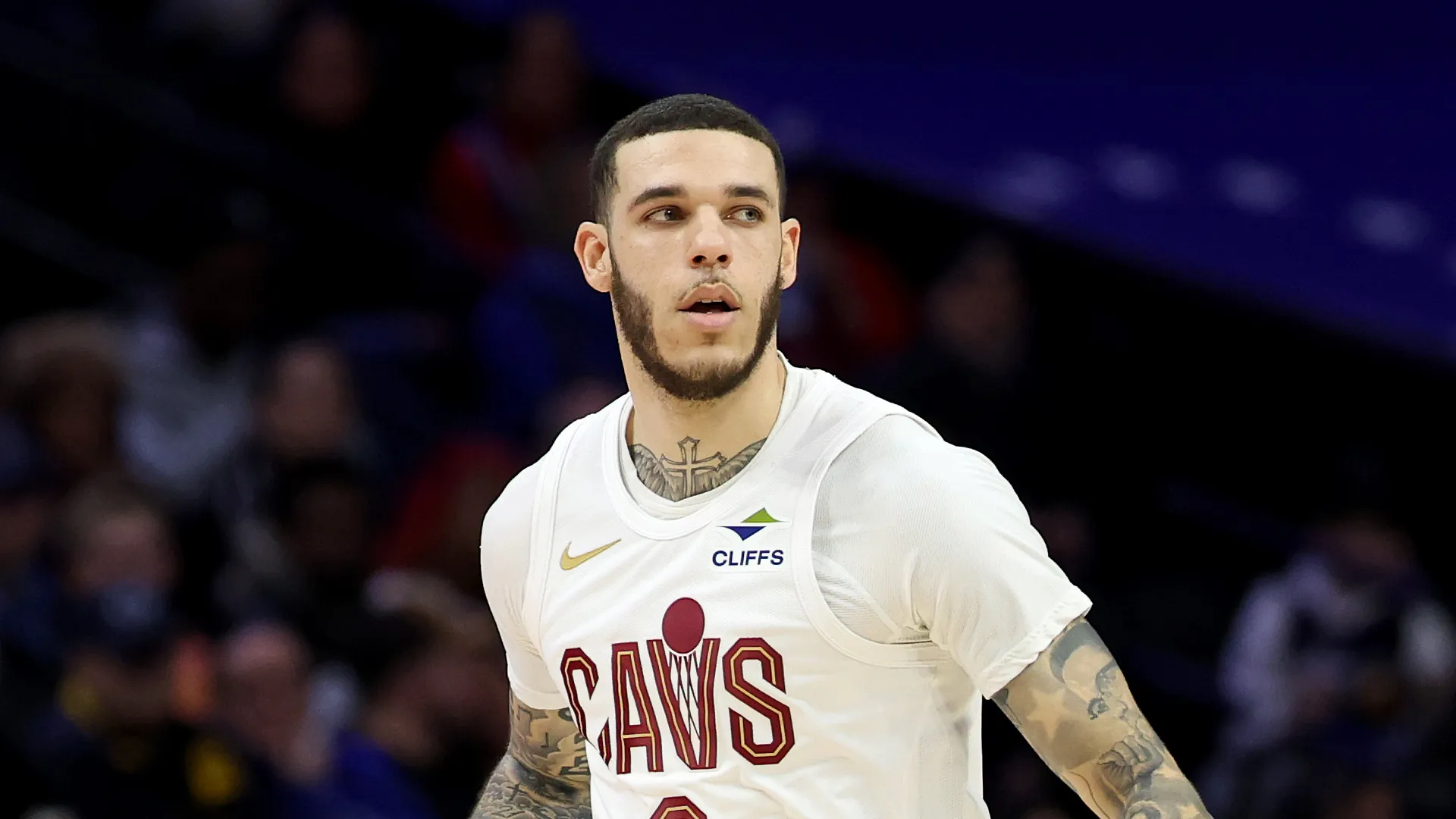 Lonzo Ball during a Cleveland Cavaliers match.