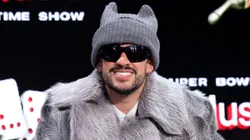 Bad Bunny during the Super Bowl LX Pregame & Apple Music Super Bowl LX Halftime Show Press Conference.