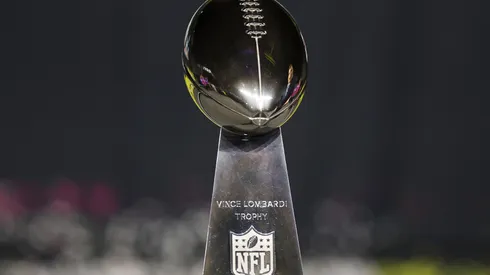 Vince Lombardi Trophy during Super Bowl LX Opening Night.
