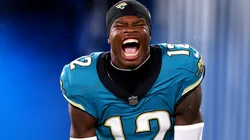 Travis Hunter #12 of the Jacksonville Jaguars.