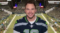 Chris Pratt at a Seattle Seahawks game.