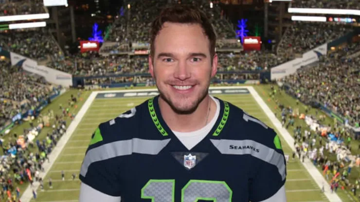 Chris Pratt at a Seattle Seahawks game.