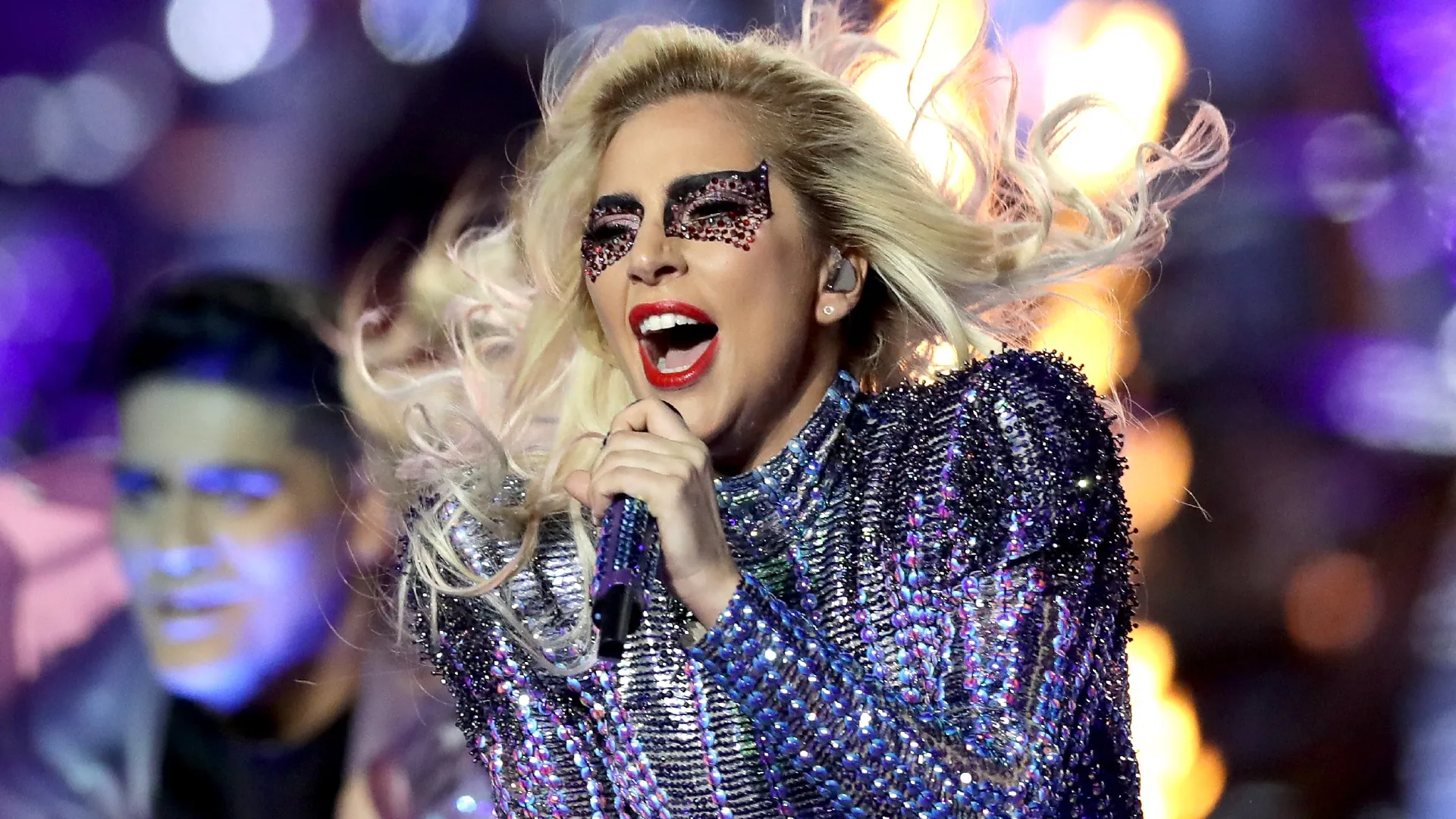 Lady Gaga performs during the Pepsi Zero Sugar Super Bowl 51 Halftime Show (Source: Ronald Martinez/Getty Images)