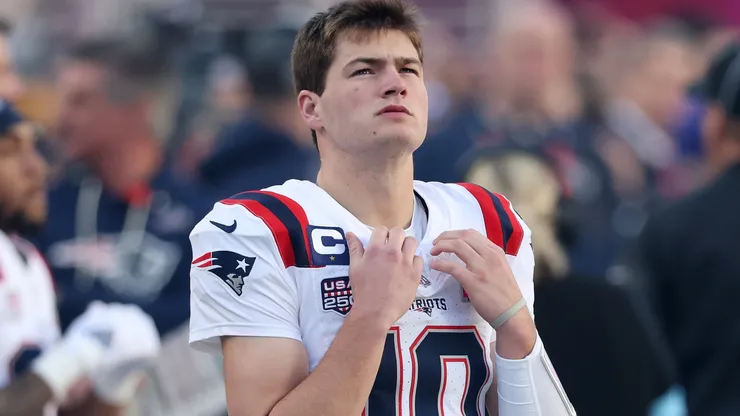 Drake Maye #10 of the New England Patriots.