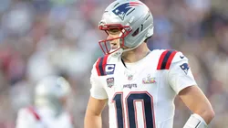 Drake Maye #10 of the New England Patriots.