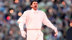 Bad Bunny performs onstage during the Apple Music Super Bowl LX Halftime Show