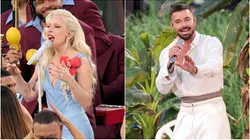 Lady Gaga and Ricky Martin at the Super Bowl LX.