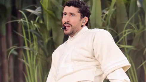 Bad Bunny performing at Super Bowl LX
