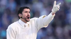 Bad Bunny performs onstage during the Apple Music Super Bowl LX Halftime Show.