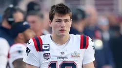 Drake Maye at Levi's Stadium in Santa Clara, California.