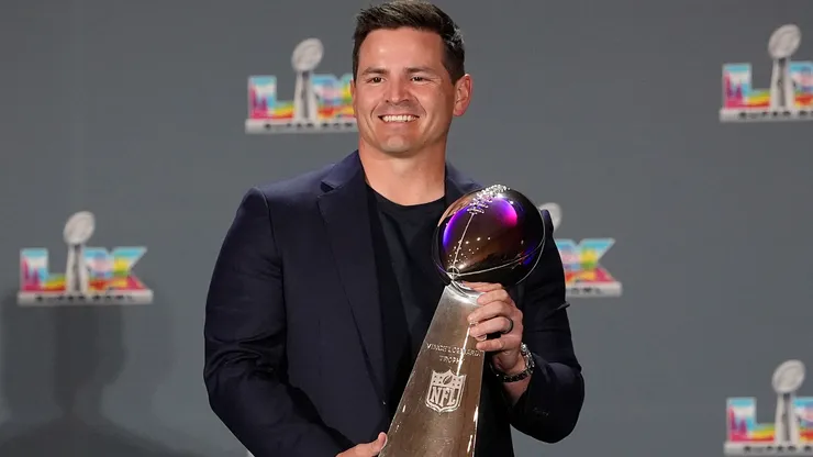 Winning head coach of Super Bowl LX, Mike MacDonald.