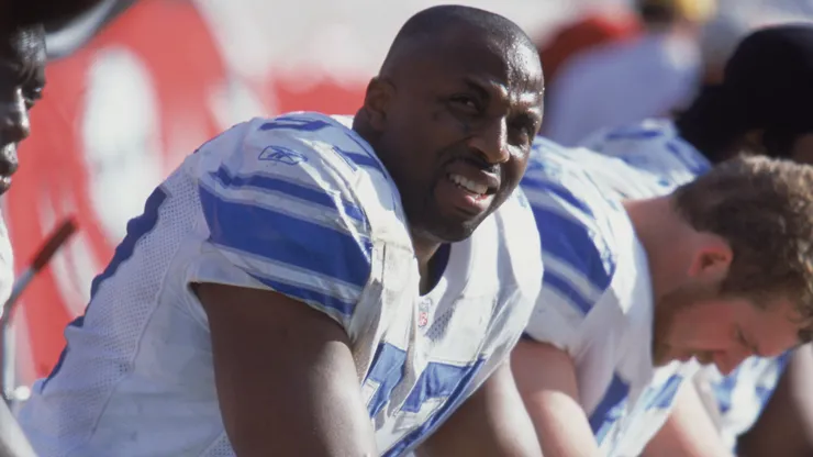 Tracy Scroggins #97 of the Detroit Lions.