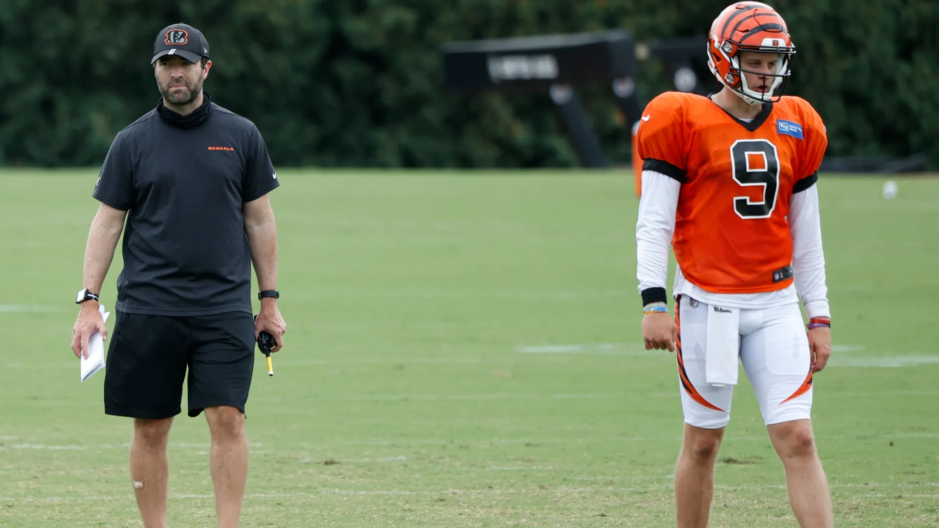 Joe Burrow with Brian Callahan