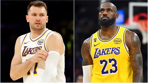 Luka Doncic and LeBron James of the Los Angeles Lakers.
