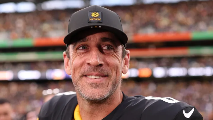Aaron Rodgers, quarterback of the Pittsburgh Steelers, during the game against the Minnesota Vikings in Dublin.