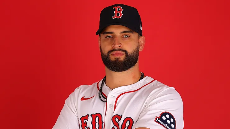 Patrick Sandoval #43 of the Red Sox poses for a portrait during photo day.